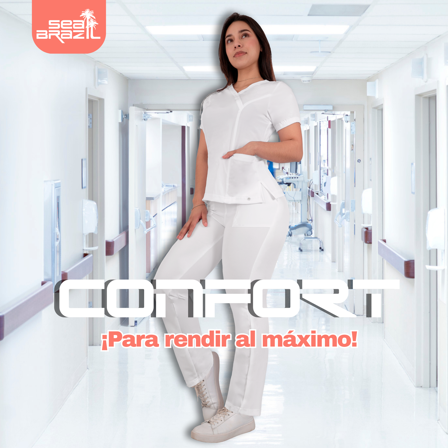 Quirúrgico Corte Recto Manga Corta