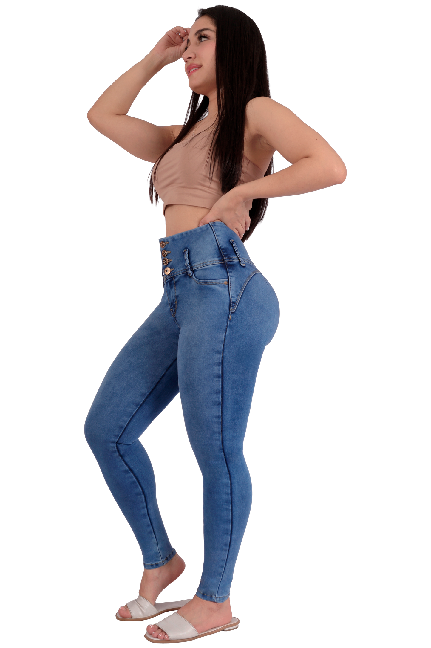 Jeans Levanta Glúteos con faja interna 3973-04