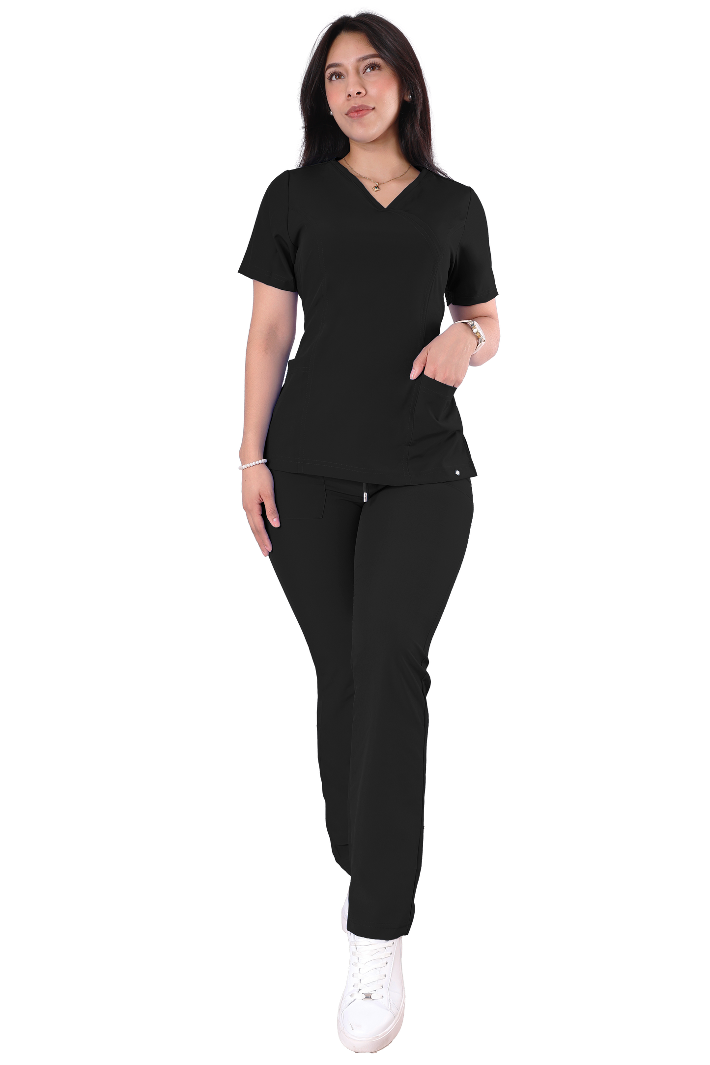 Conjunto Quirurgico Antifluidos corte Recto - Negro