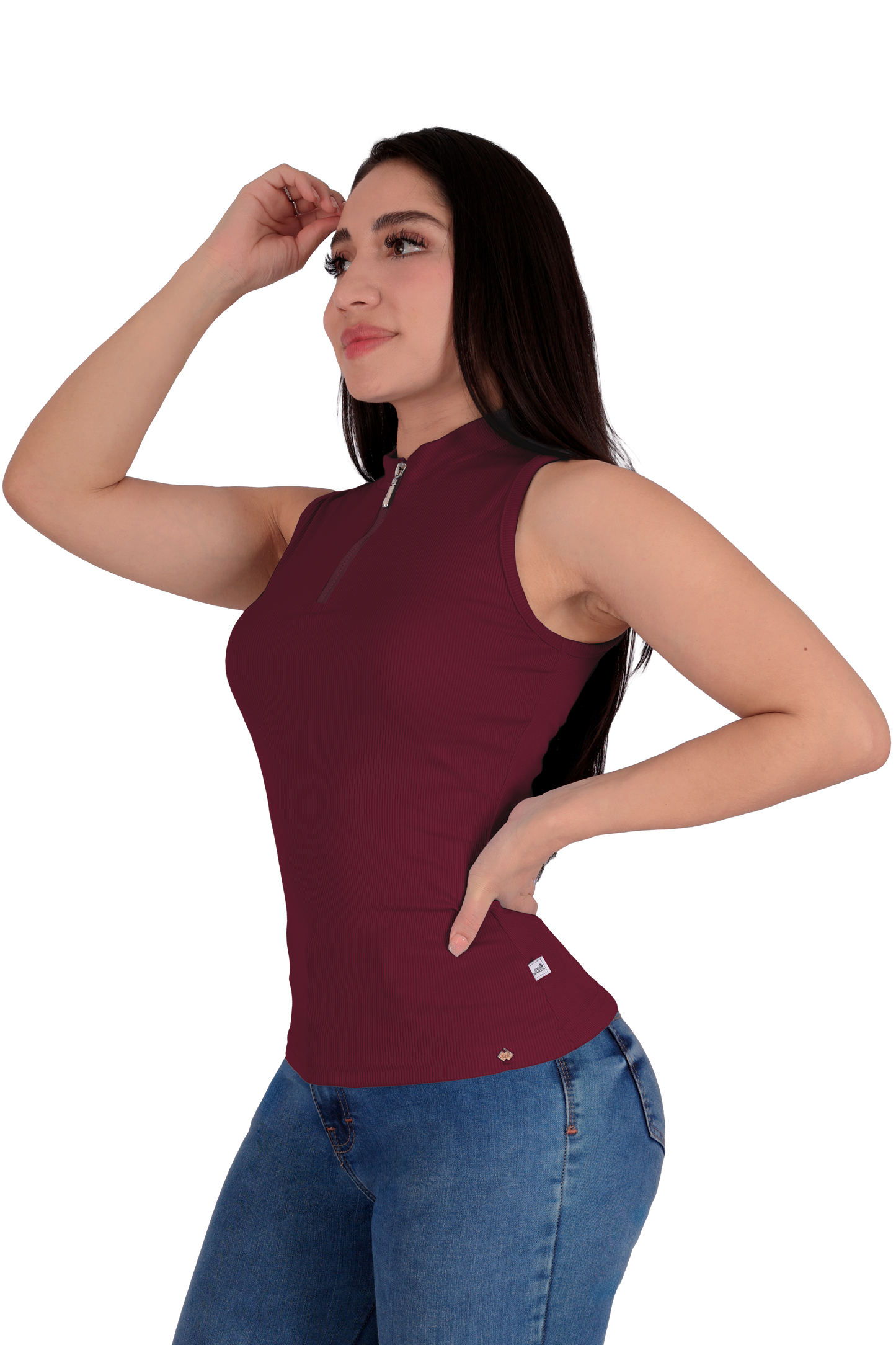 Blusa con Cierre Vino