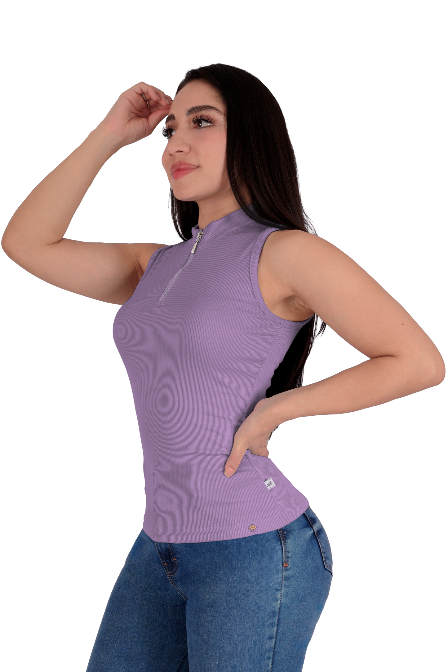 Blusa con Cierre - Lila