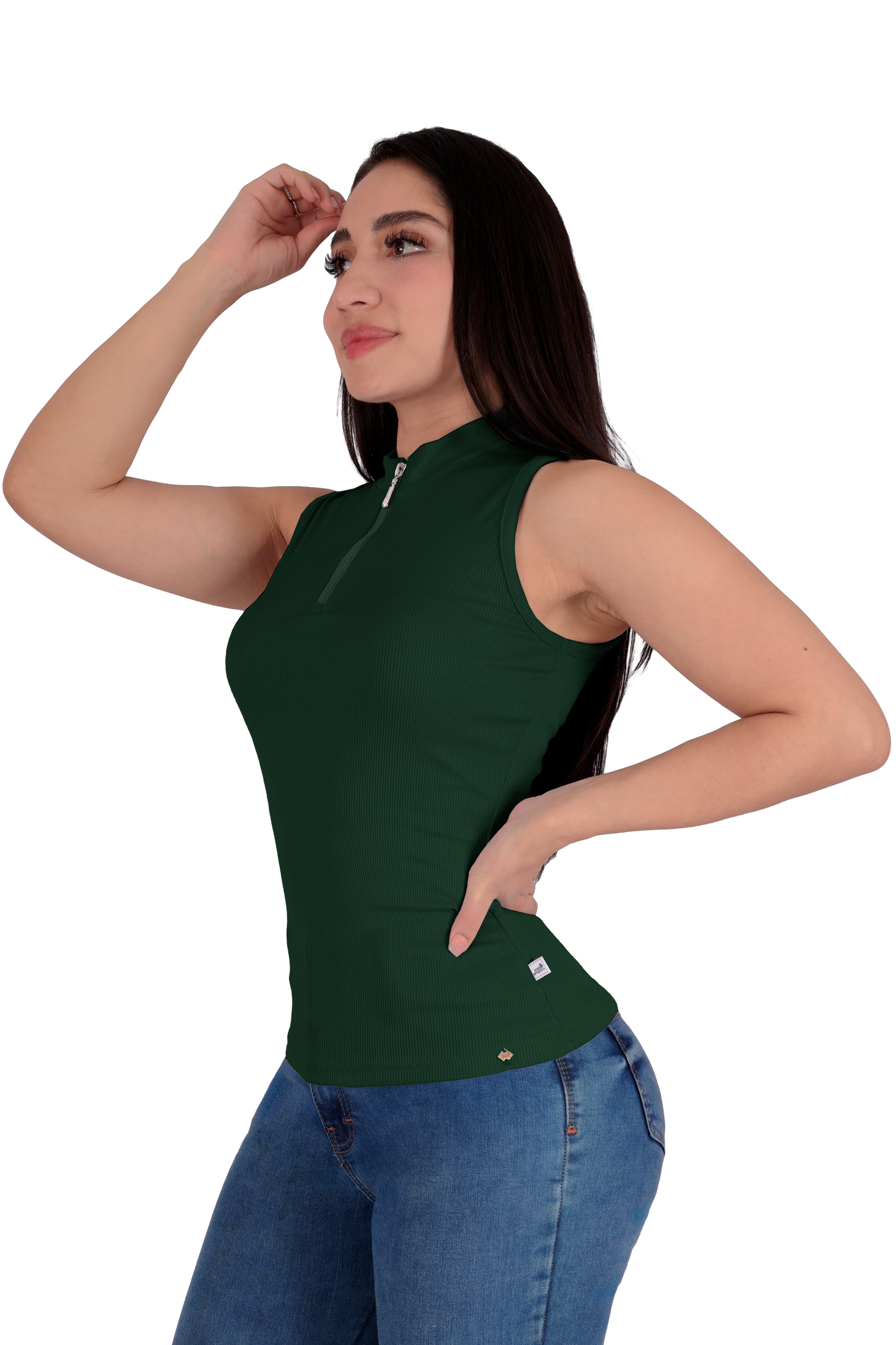 Blusa con Cierre Verde