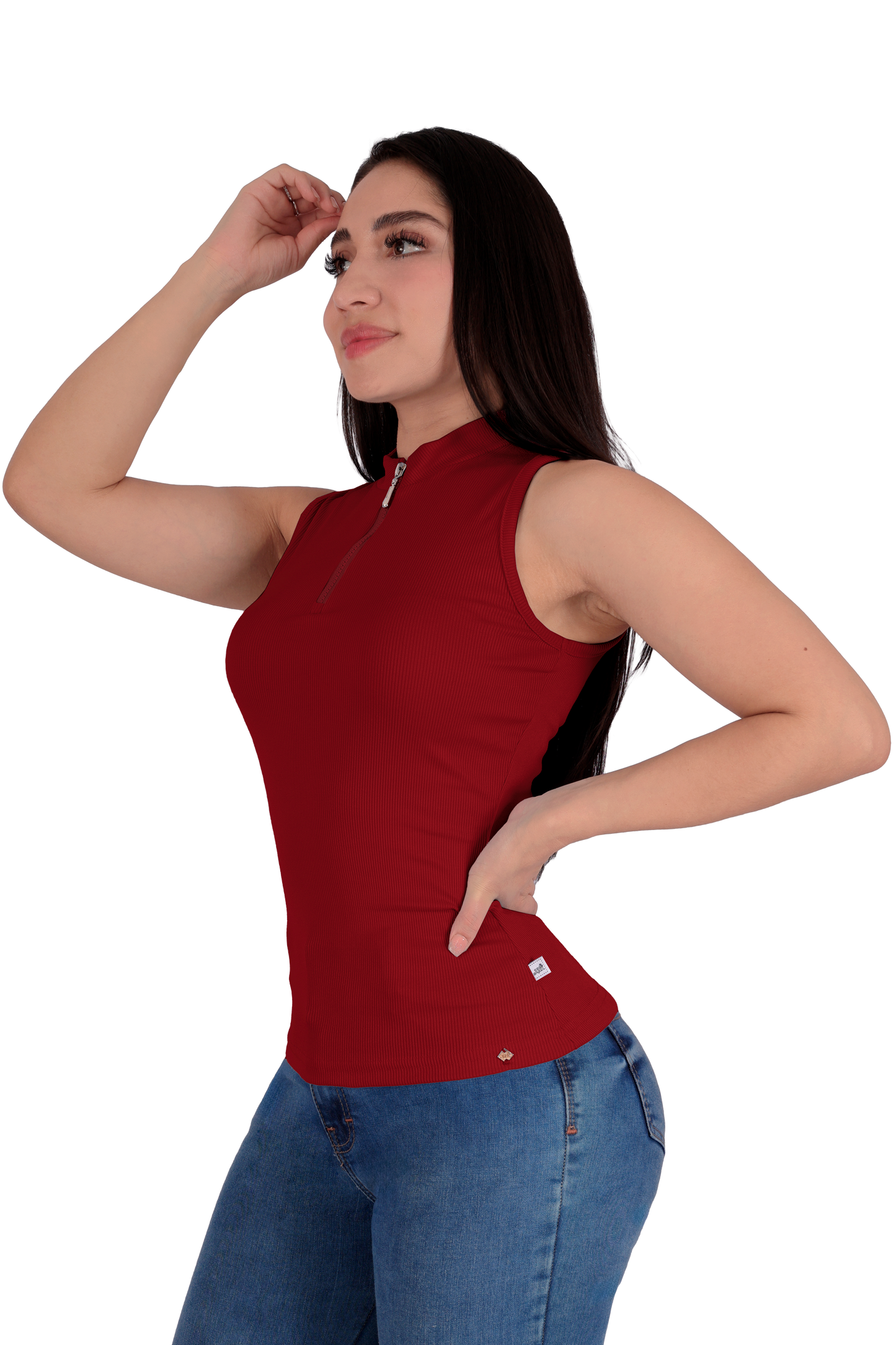 Blusa con Cierre - Rojo