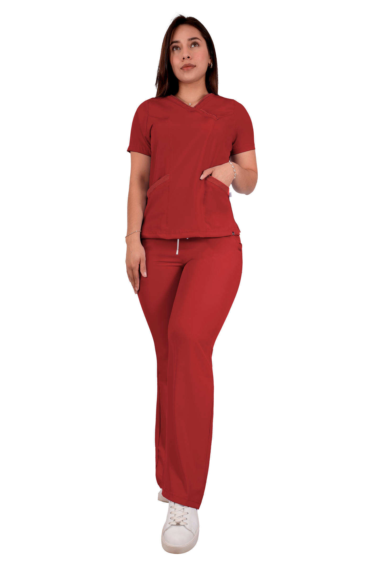 Conjunto Quirurgico Antifluidos corte Recto - Rojo 6242-02
