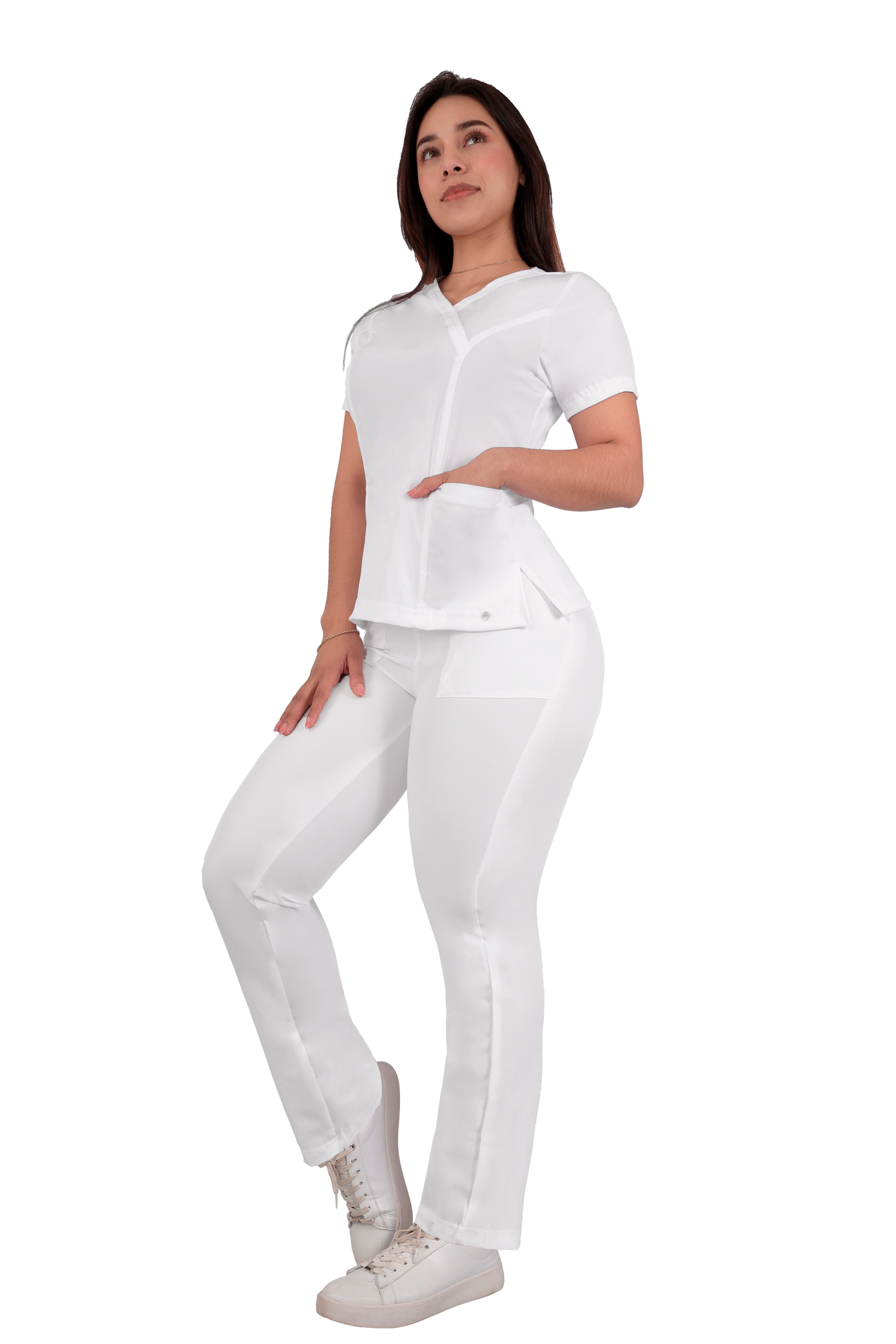 Conjunto Quirurgico Antifluidos corte Recto - Blanco