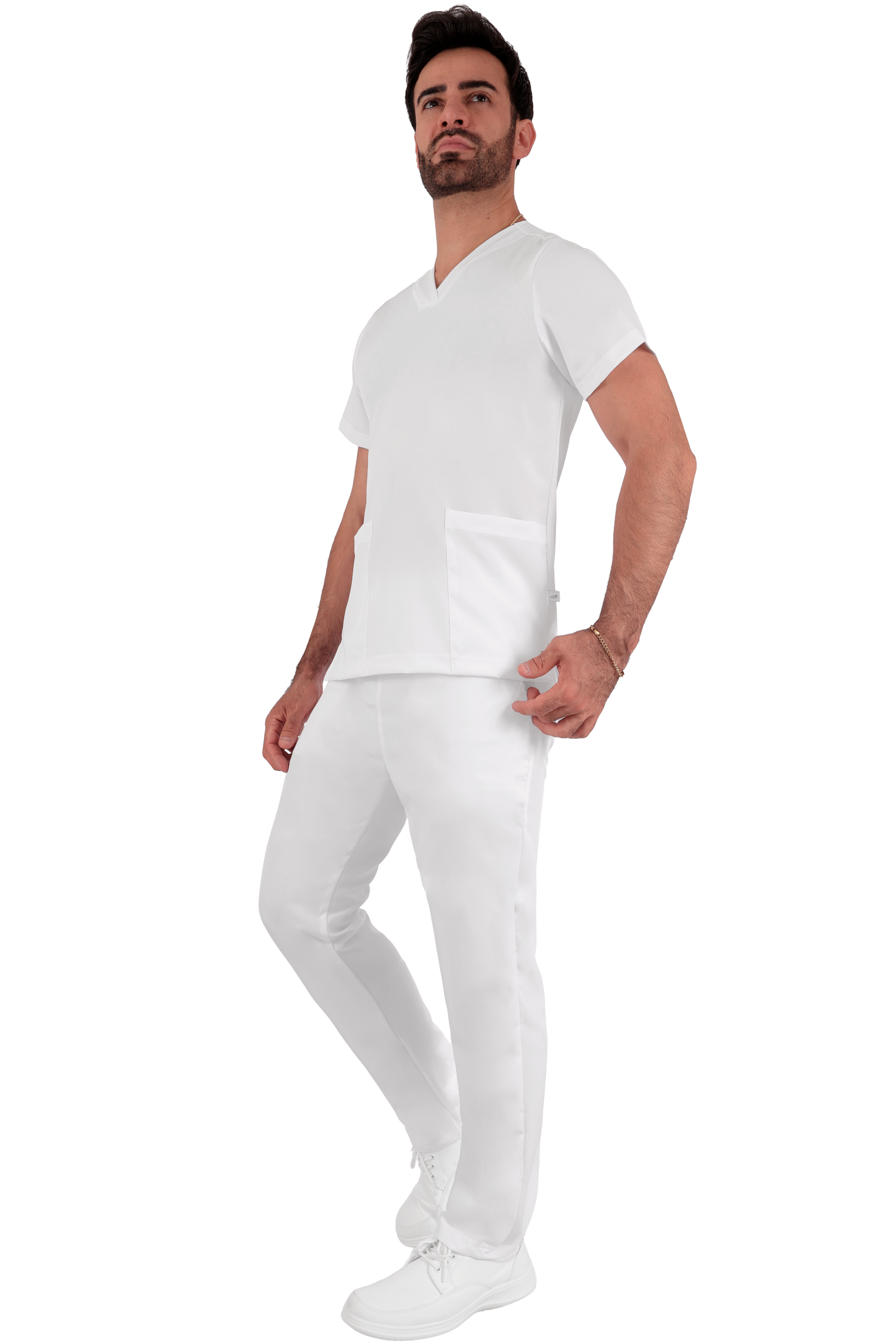 Conjunto Quirurgico Antifluidos corte Recto - Blanco
