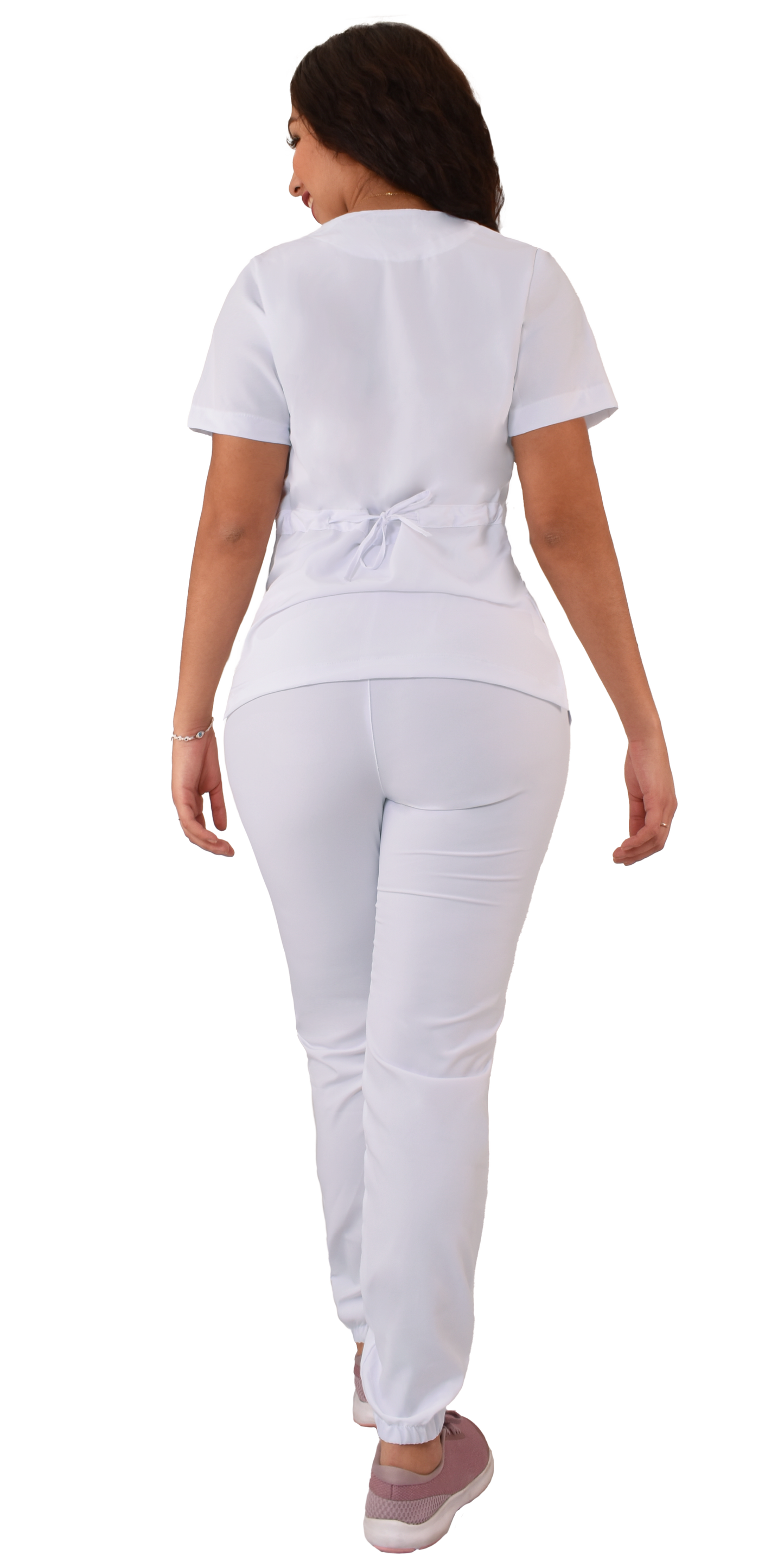 CONJUNTO QUIRURGICO ANTIFLUIDOS COLOR BLANCO MUJER