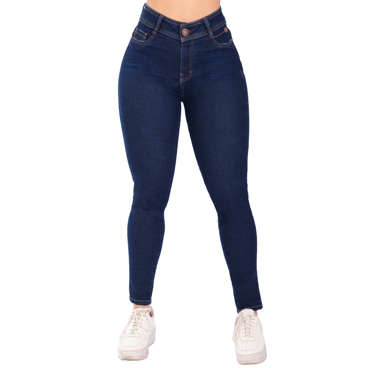 Jeans Colombianos de Talle Alto con Efecto Levanta Cola