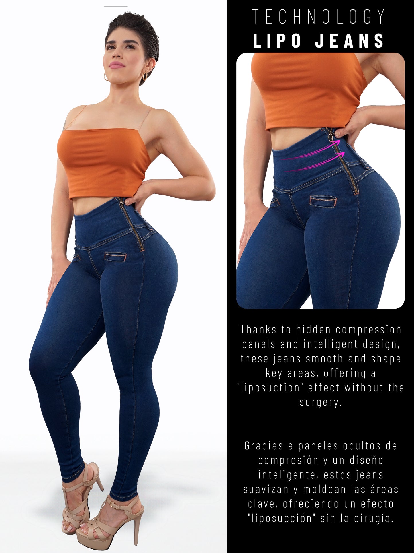 Jeans Dama Pantalones Mujer Colombiano Levanta Pompa 3670