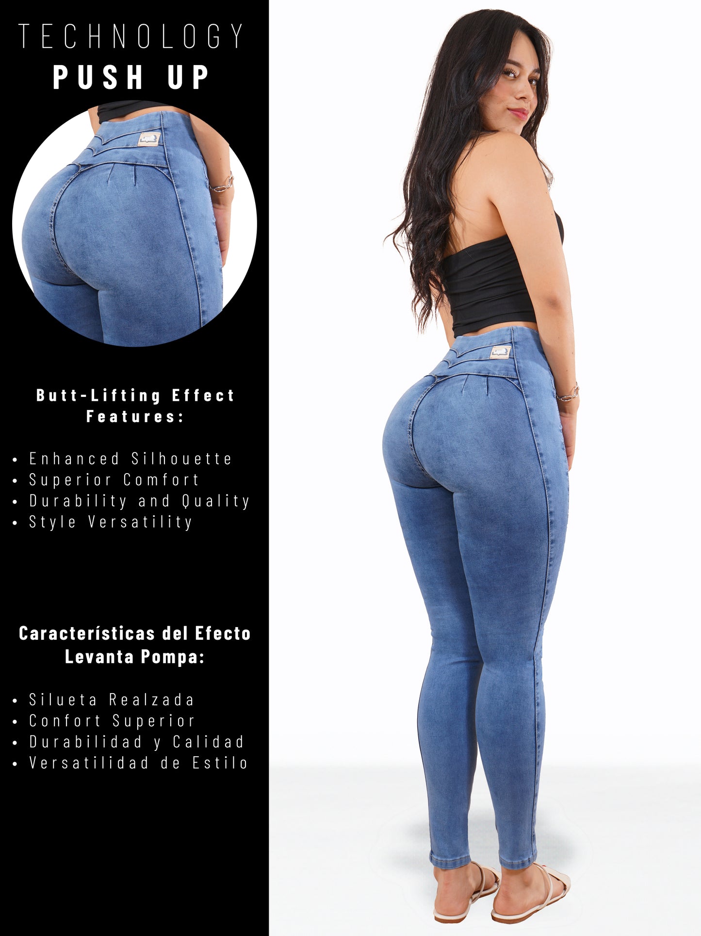 LipoJeans de Talle Alto con Efecto Levanta Cola 3709 04