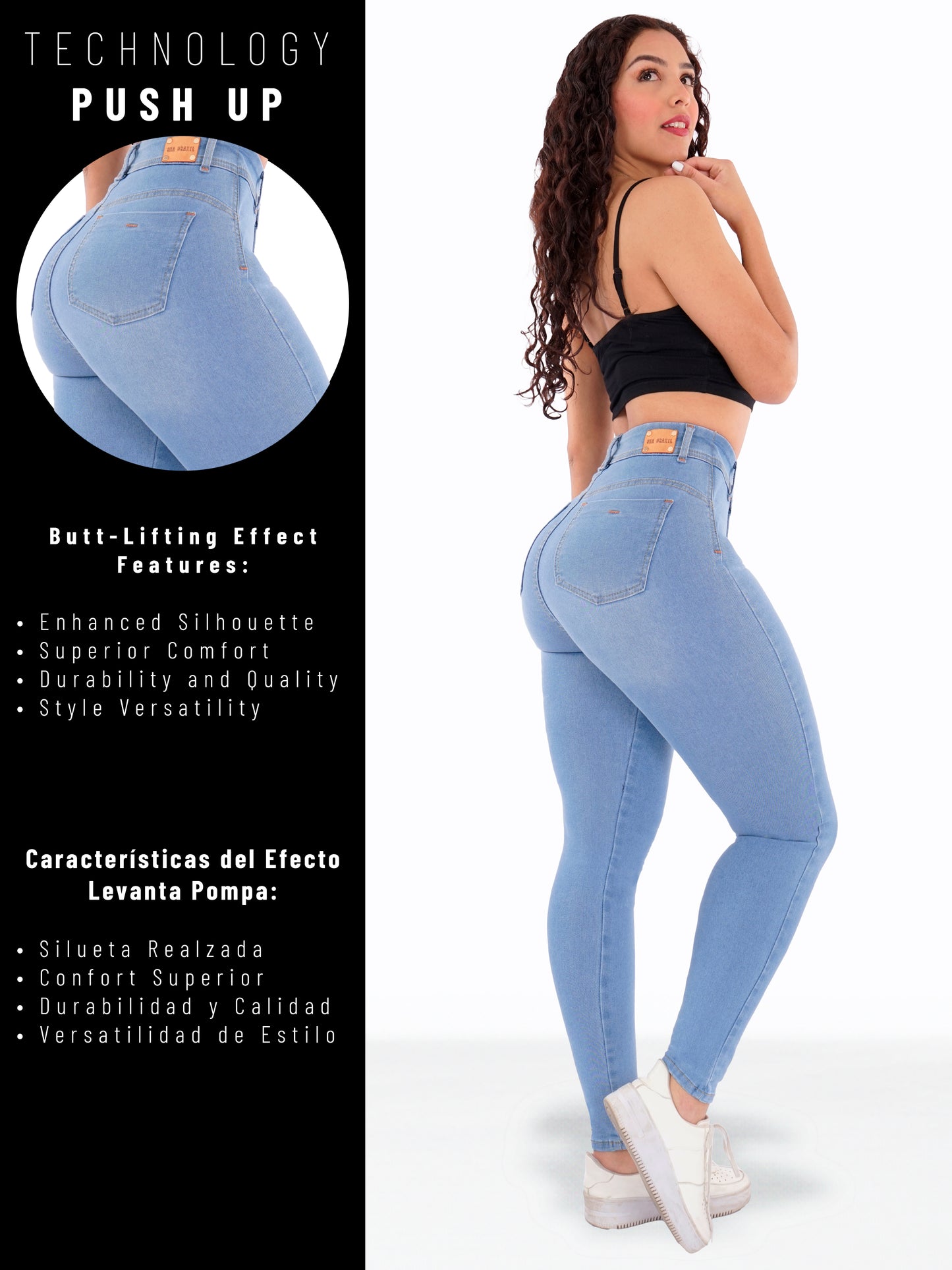 Jeans Colombianos de Talle Alto con Faja 3829 04