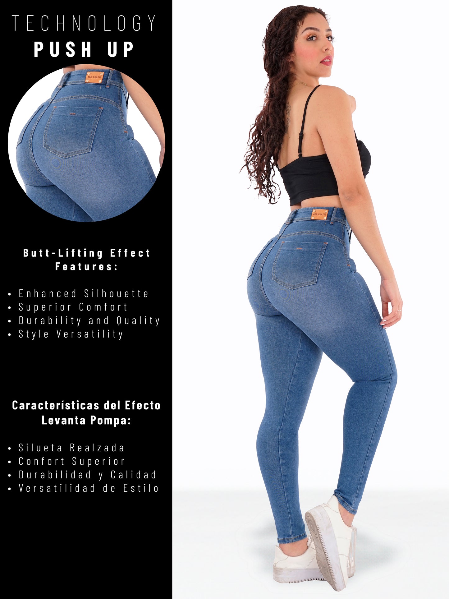 Jeans Colombianos de Talle Alto con Faja 3829 03