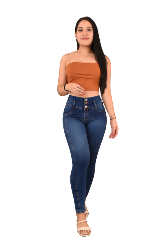 LipoJeans de Talle Alto con Efecto Levanta Cola 3674