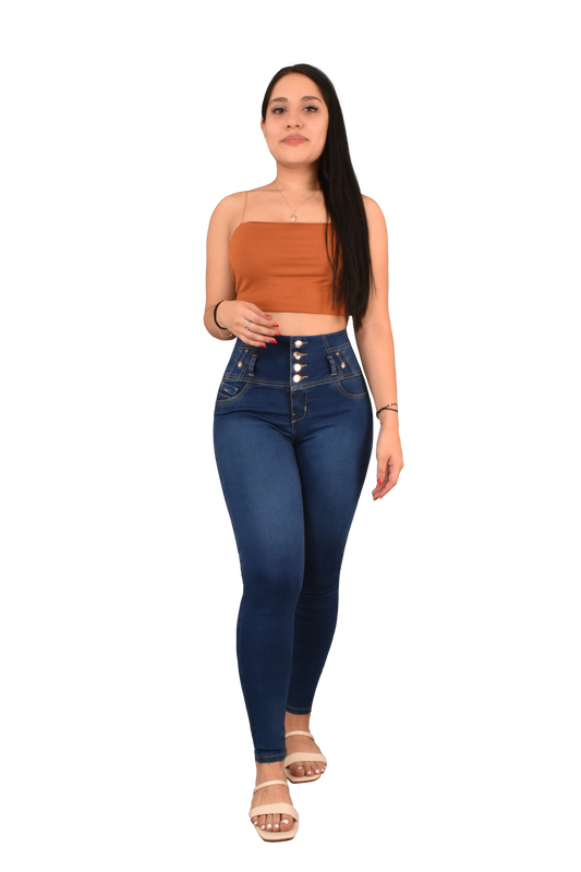 LipoJeans de Talle Alto con Efecto Levanta Cola 3705