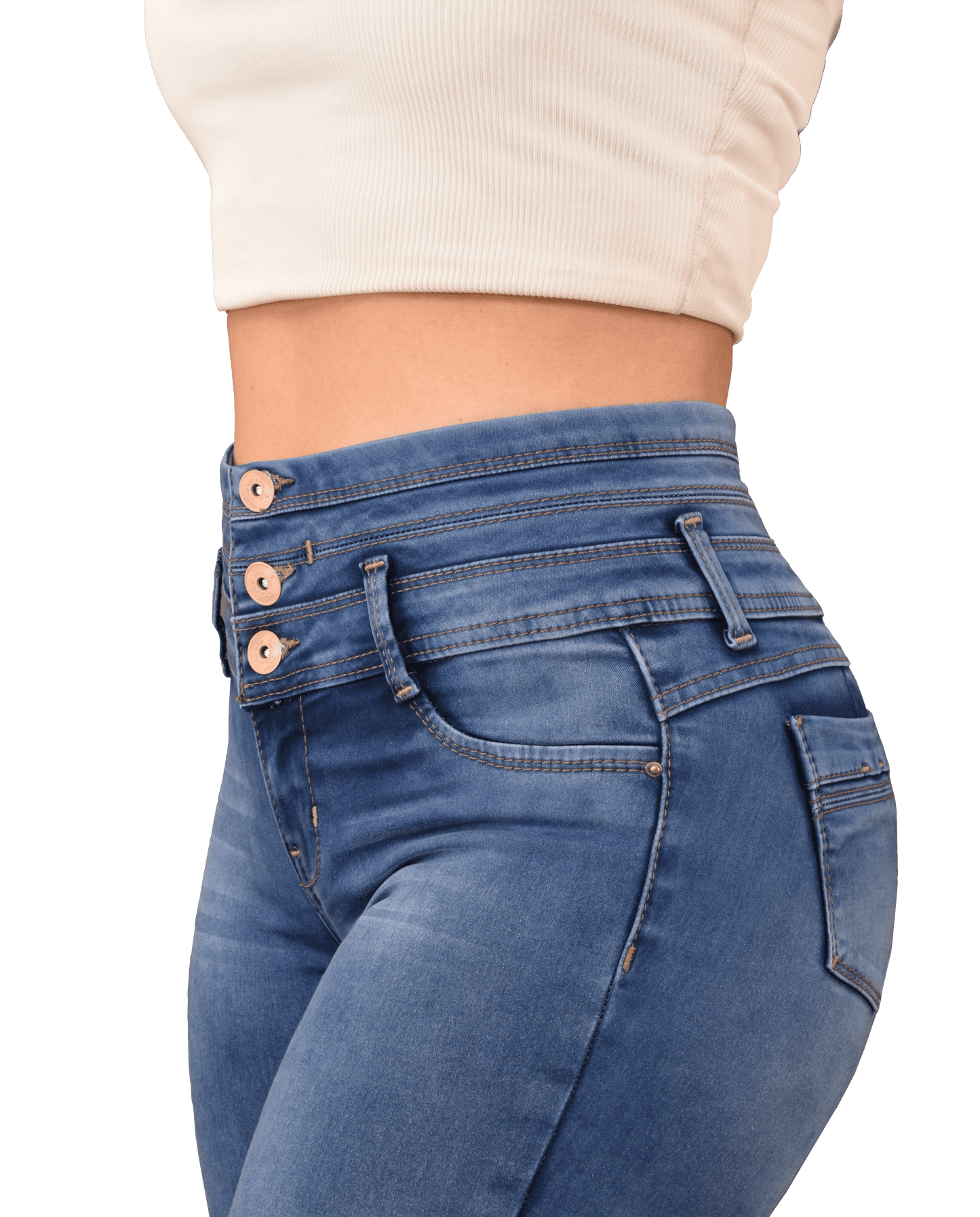 LipoJeans de Talle Alto con Efecto Levanta Cola 3746