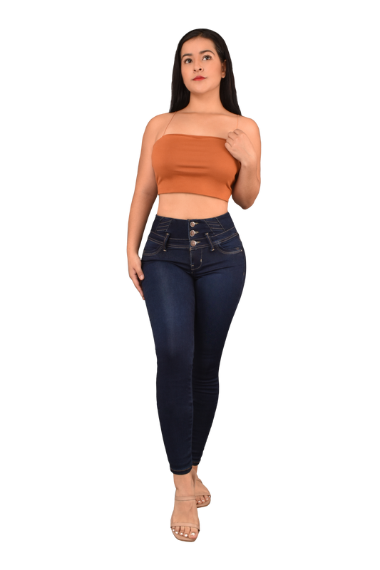 LipoJeans de Talle Alto con Efecto Levanta Cola 3736