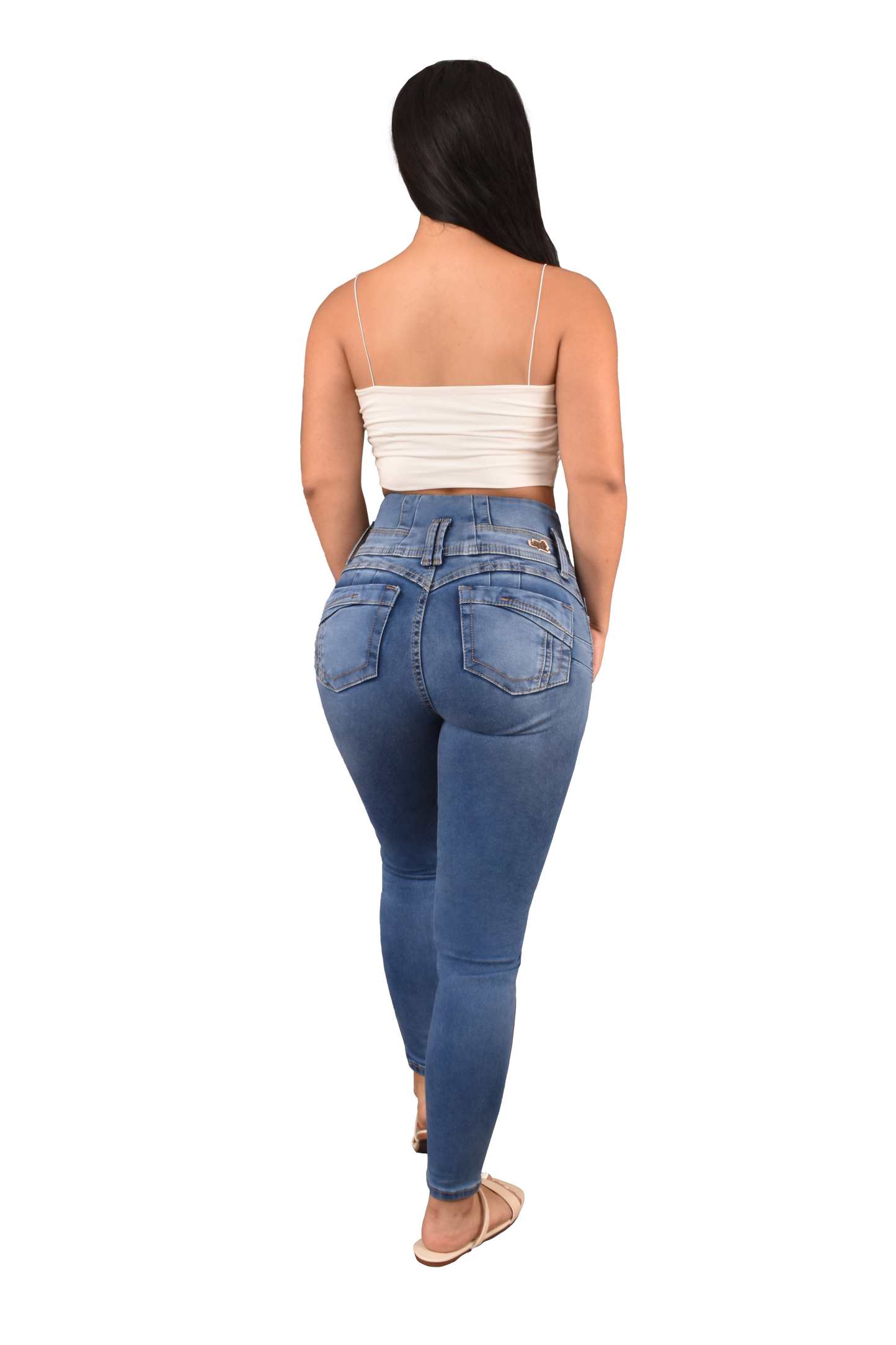 LipoJeans de Talle Alto con Efecto Levanta Cola 3734