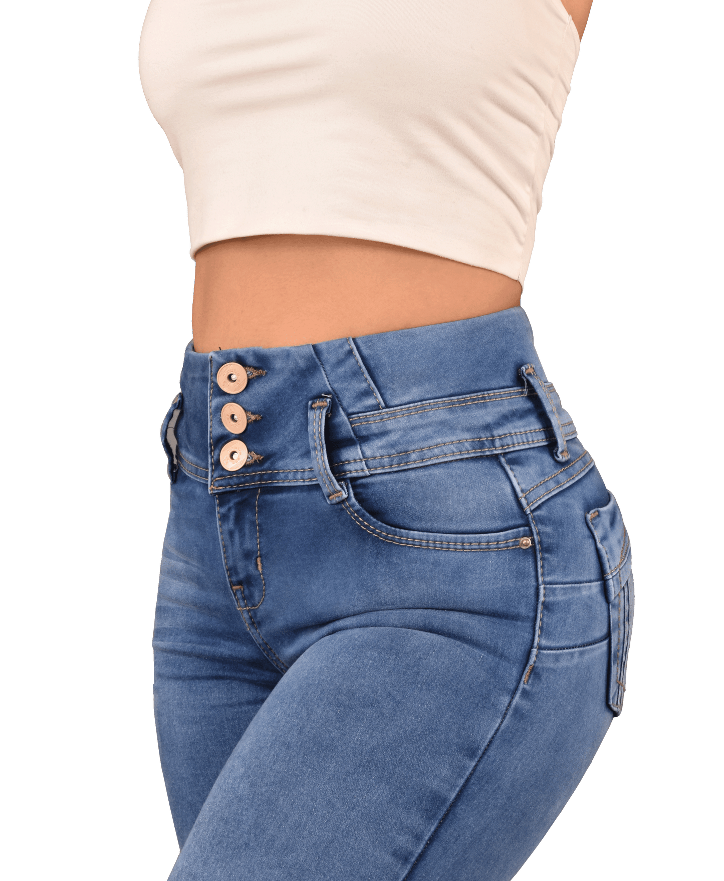 LipoJeans de Talle Alto con Efecto Levanta Cola 3734