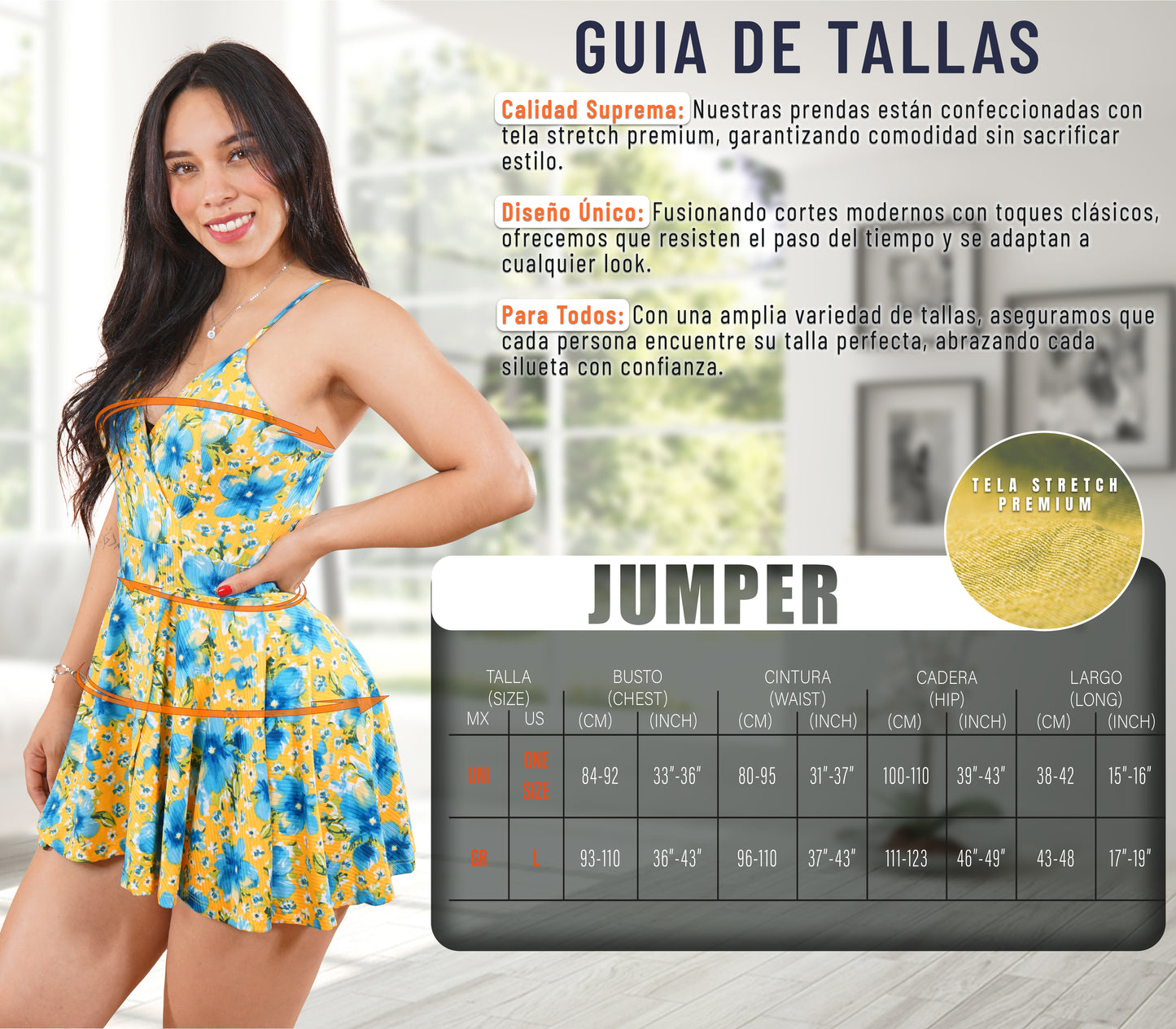 Jumper Vestido Falda Short Mujer Dama Casual 1002/27