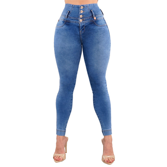 LipoJeans de Talle Alto con Efecto Levanta Cola 3693