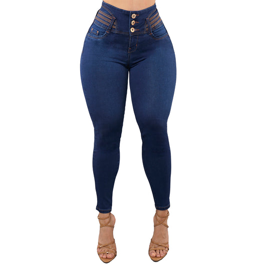 LipoJeans de Talle Alto con Efecto Levanta Cola 3789