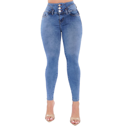 LipoJeans de Talle Alto con Efecto Levanta Cola 3763