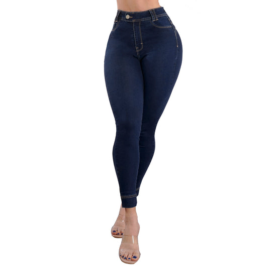 Jeans Colombiano de Talle Alto con Efecto Levanta Cola 2521