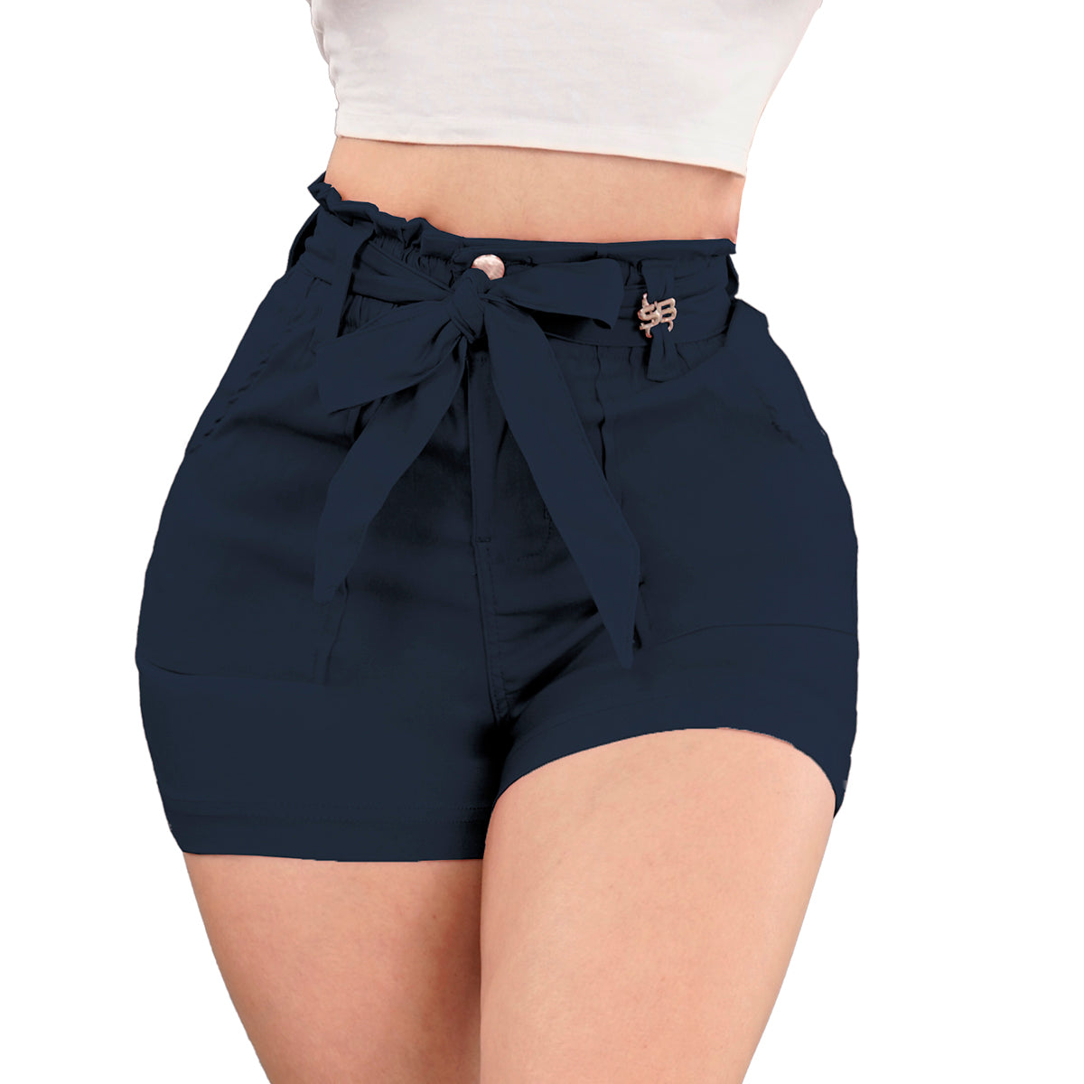 Short Mujer Tiro Alto Ajustable Stretch Excelente Calidad MOD. 1085