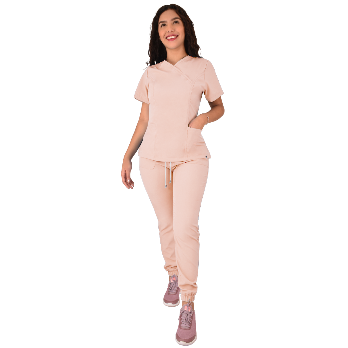 CONJUNTO QUIRURGICO ANTIFLUIDOS COLOR ROSA MUJER