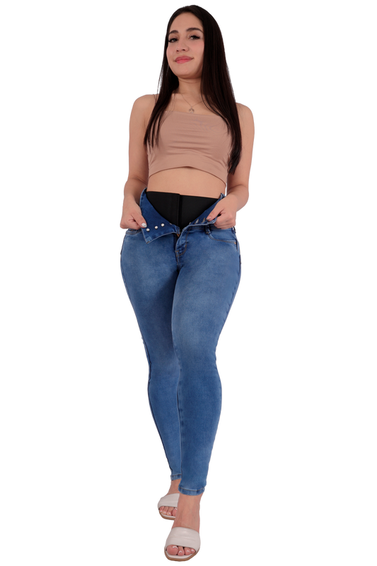 Jeans Levanta Glúteos con faja interna 3973-04