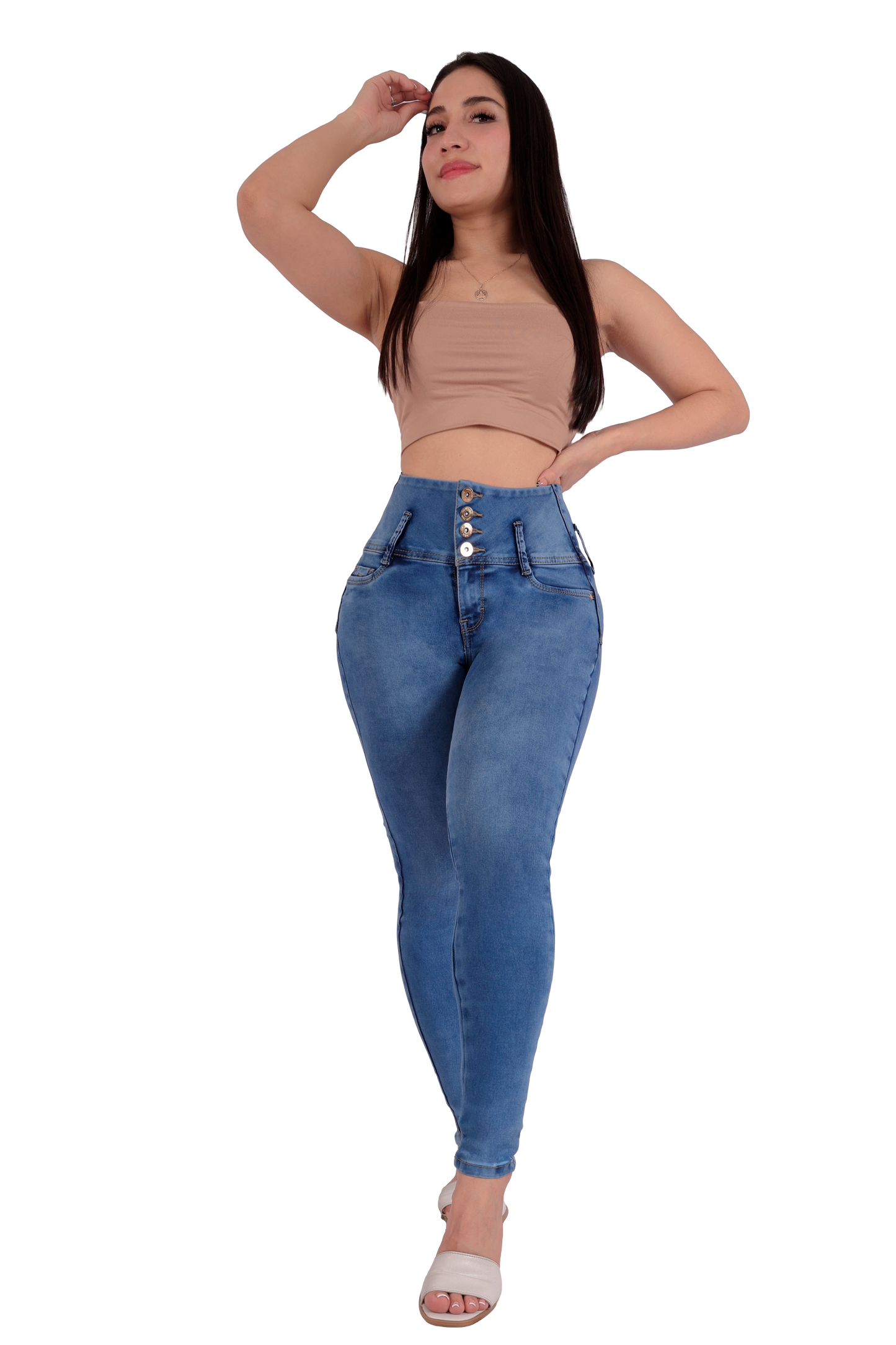 Jeans Levanta Glúteos con faja interna 3973-04