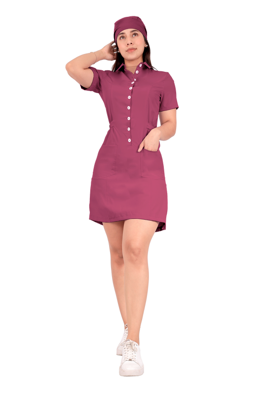 Vestido Quirúrgico Magenta