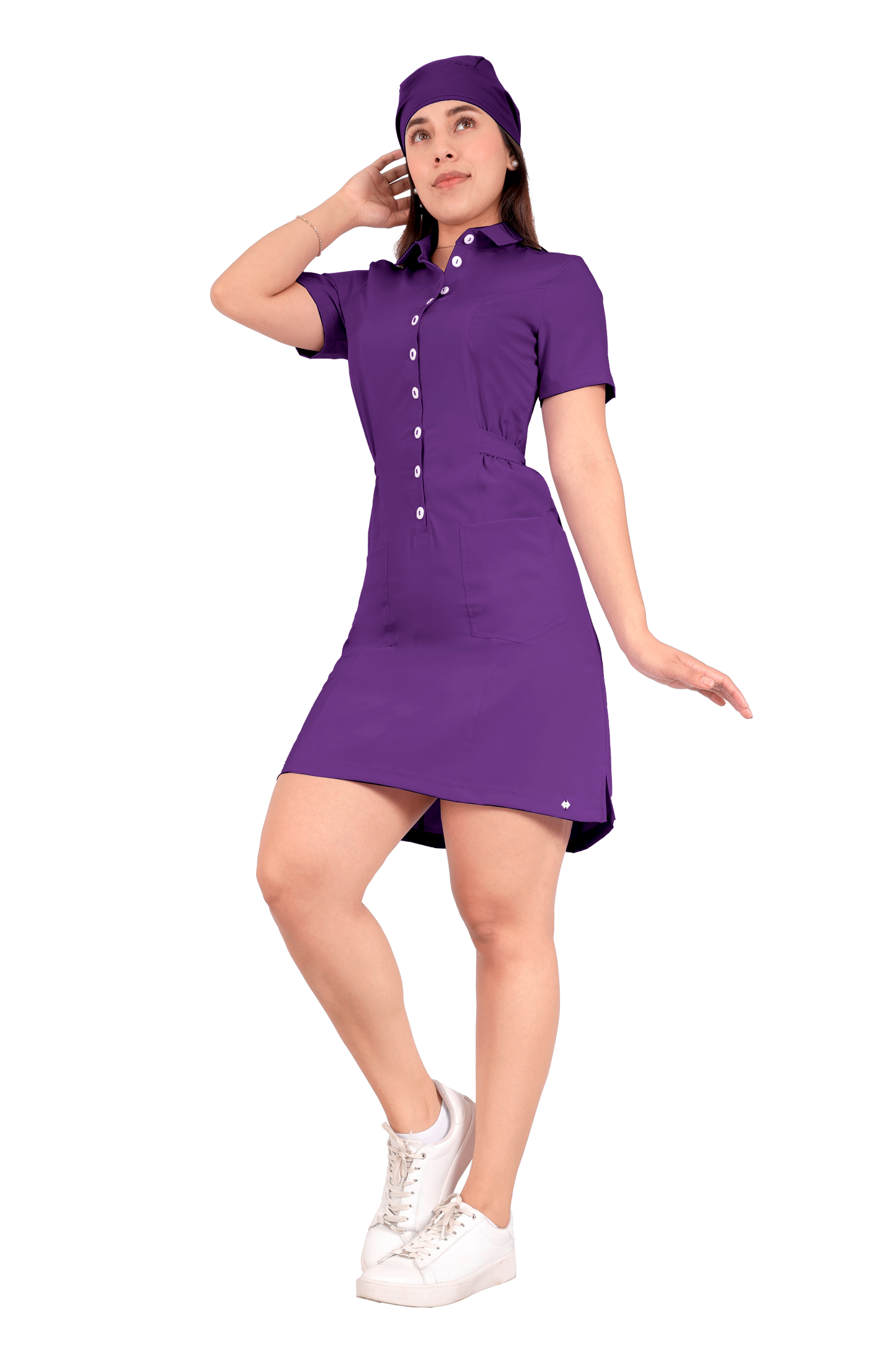 Vestido Quirúrgico Lila Oscuro