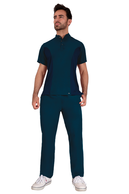 Conjunto Quirurgico Antifluidos corte Recto - Azul Petróleo 6319-03