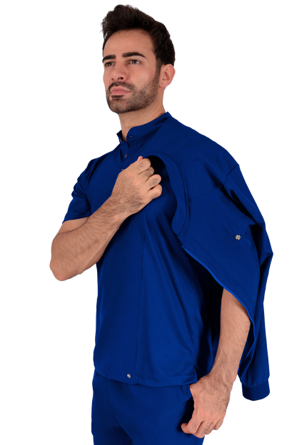Conjunto Quirurgico Antifluidos corte Recto - Azul Rey 6319-05