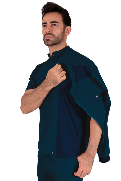 Conjunto Quirurgico Antifluidos corte Recto - Azul Petróleo 6319-03