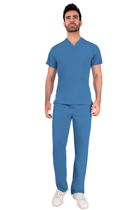 Conjunto Quirurgico Antifluidos corte Recto - Azul