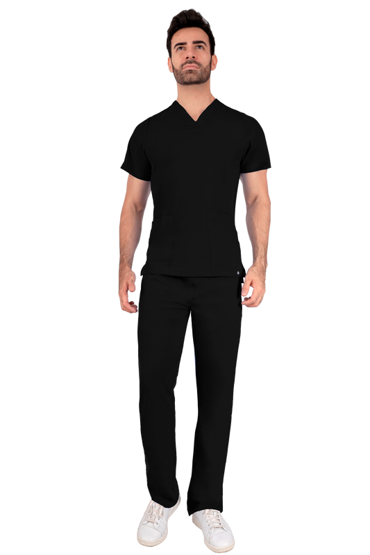 Conjunto Quirurgico Antifluidos corte Recto - Negro