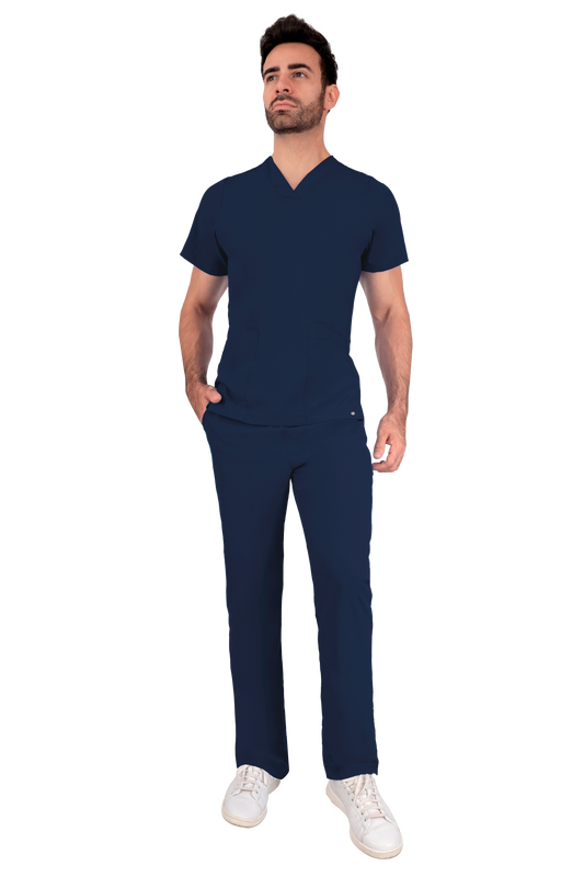 Conjunto Quirurgico Antifluidos corte Recto - Azul Marino