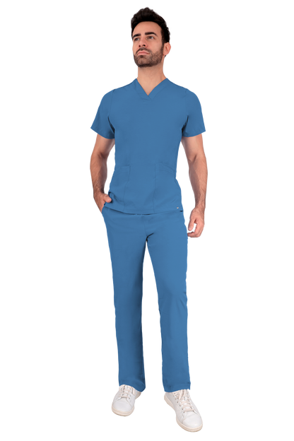 Conjunto Quirurgico Antifluidos corte Recto - Azul