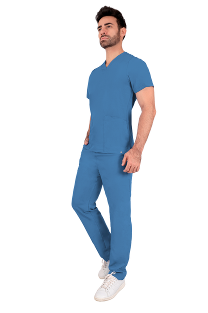 Conjunto Quirurgico Antifluidos corte Recto - Azul