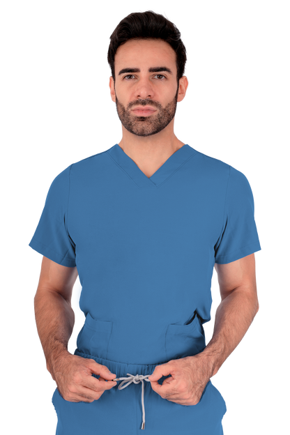 Conjunto Quirurgico Antifluidos corte Recto - Azul