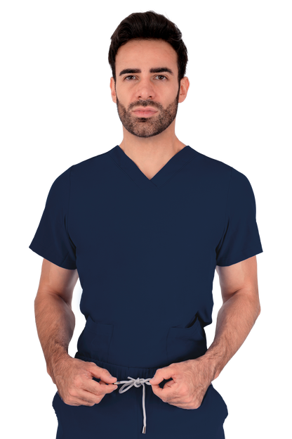 Conjunto Quirurgico Antifluidos corte Recto - Azul Marino