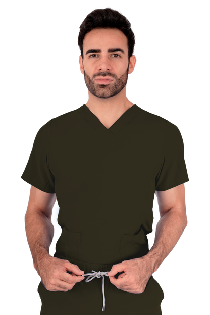 Conjunto Quirurgico Antifluidos corte Recto - Verde Olivo