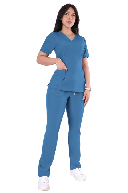 Conjunto Quirurgico Antifluidos corte Recto - Azul 6234-30