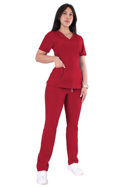 Conjunto Quirurgico Antifluidos corte Recto - 6234-05 Rojo