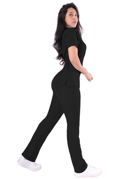 Conjunto Quirurgico Antifluidos corte Recto - Negro