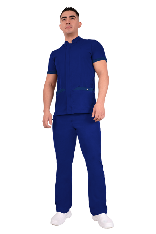 Conjunto Quirurgico Antifluidos corte Recto - Azul Rey 6240-03