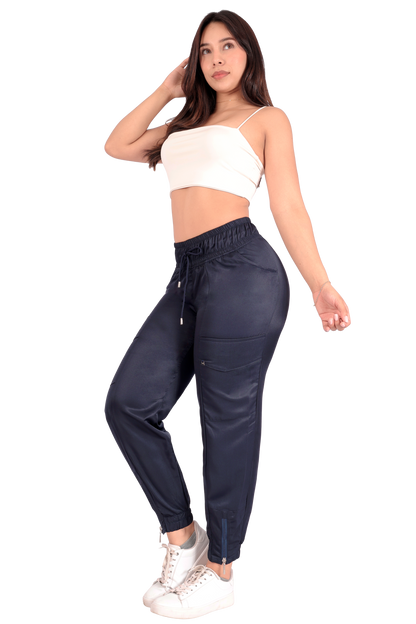 Jogger Satínado Azul