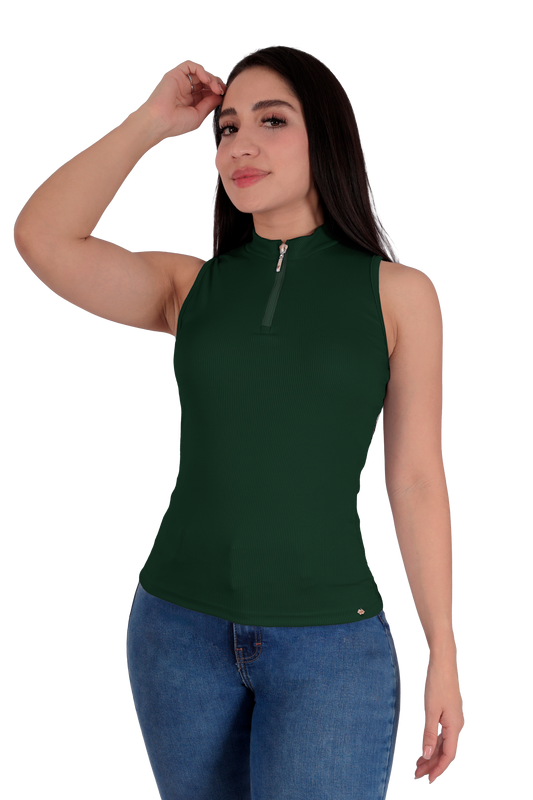 Blusa con Cierre Verde